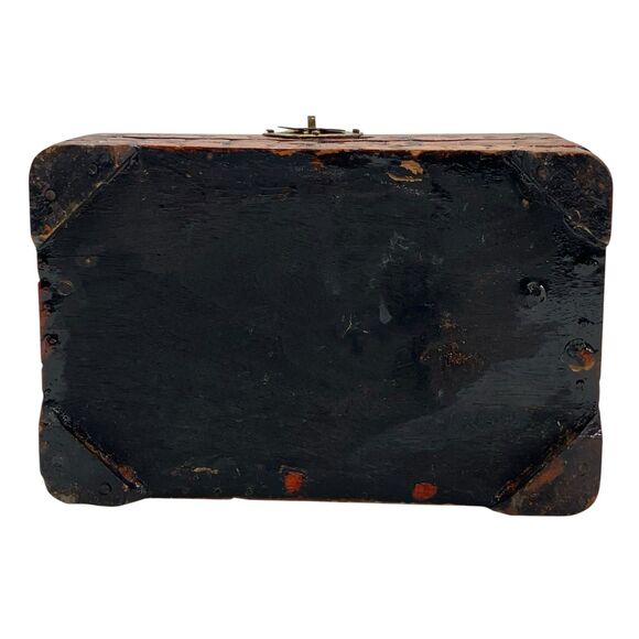 VTG Artisan Carved Wood Jewelry Trinket Treasure Box Bird Cottagecore - Picture 6 of 8